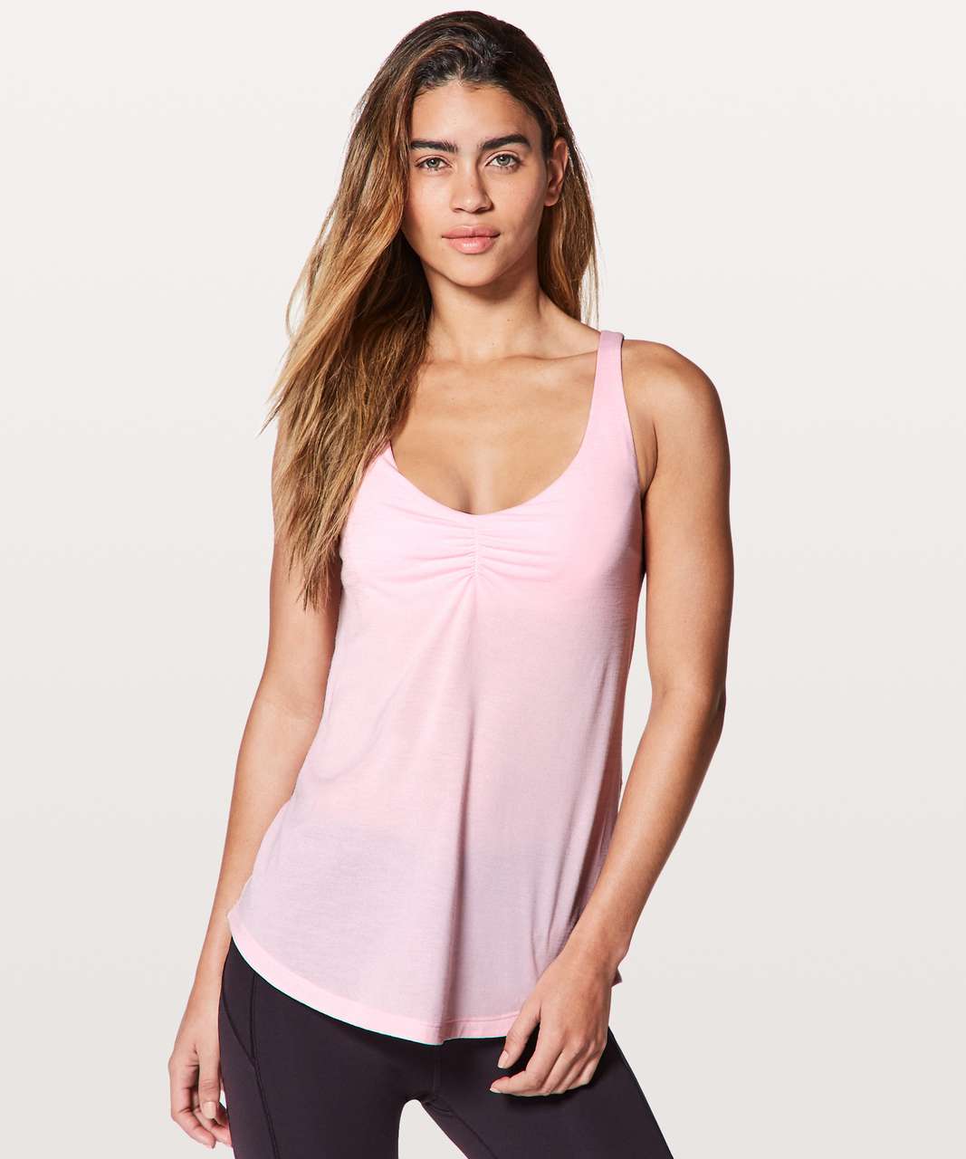 Lululemon Knot Your Typical Tank *Medium Support For A/B Cup - Heathered Pearl Pink / Pearl Pink