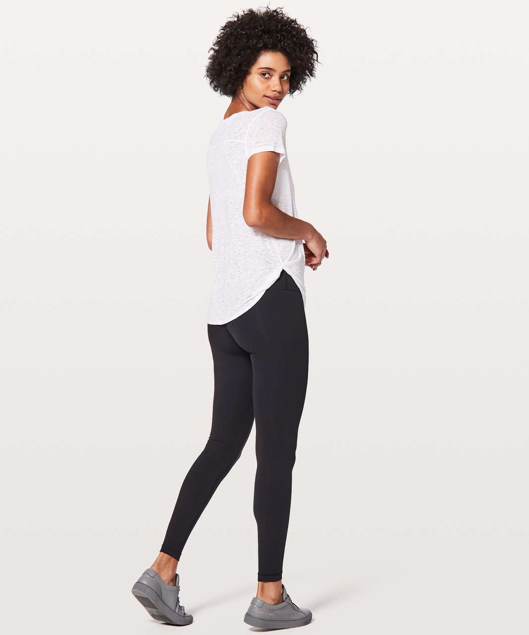 Lululemon Round Two Tee Burnout - White - lulu fanatics