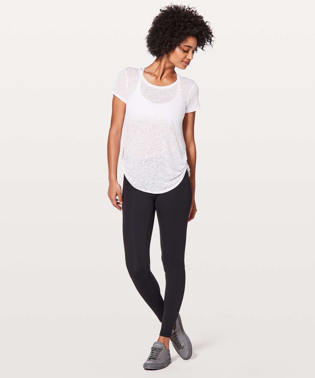 Lululemon Round Two Tee Burnout - White - lulu fanatics