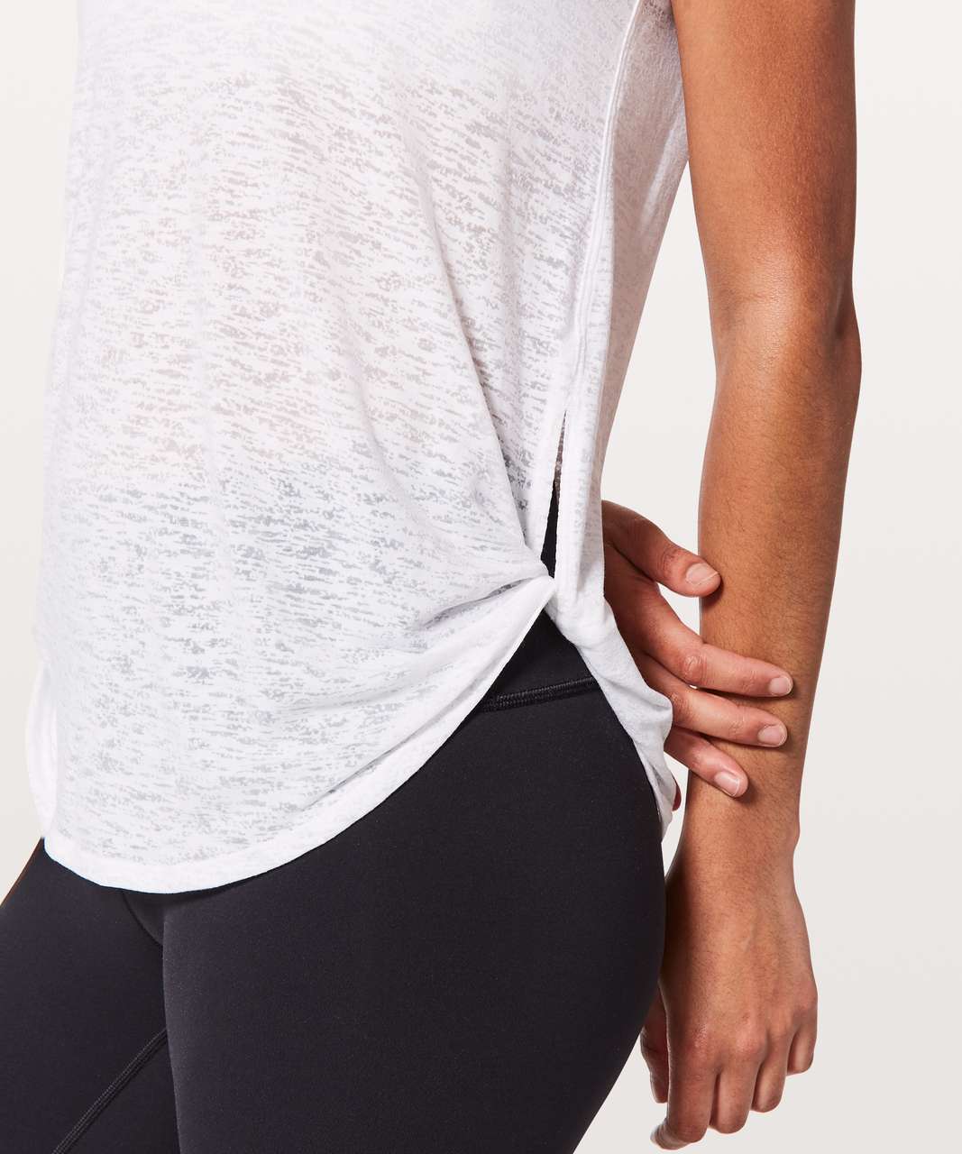 Lululemon Round Two Tee Burnout - White