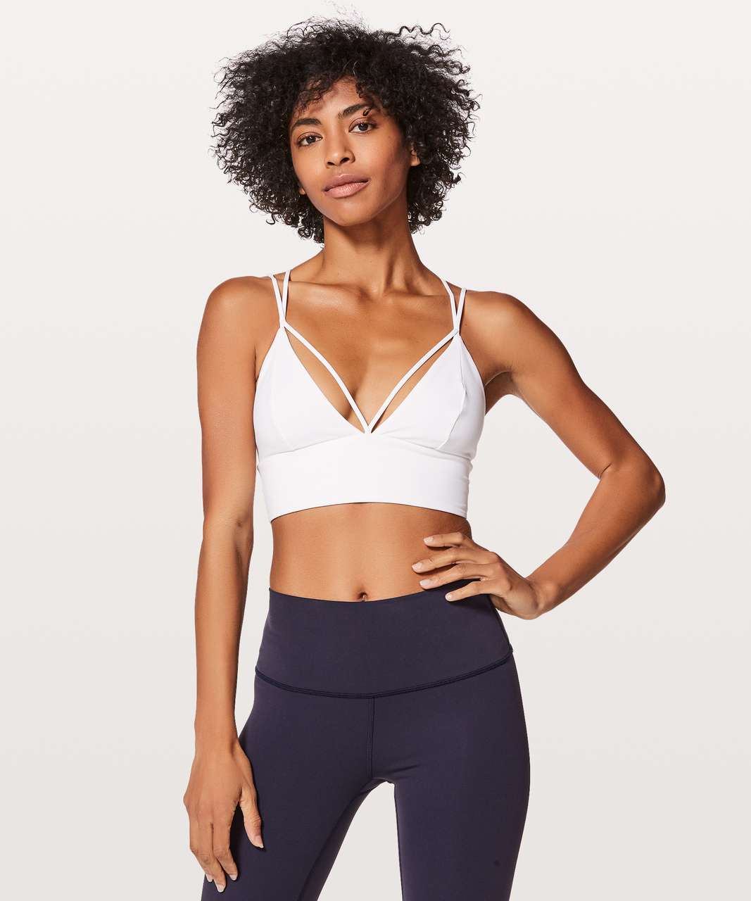 Lululemon Pushing Limits Bra - White - lulu fanatics