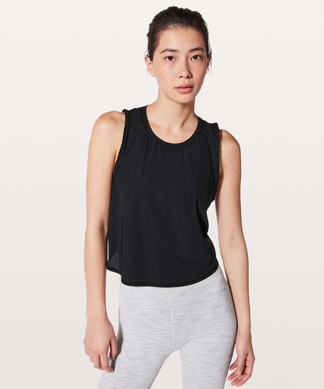 Lululemon Fast As Light Tank *Frilled - Black - lulu fanatics