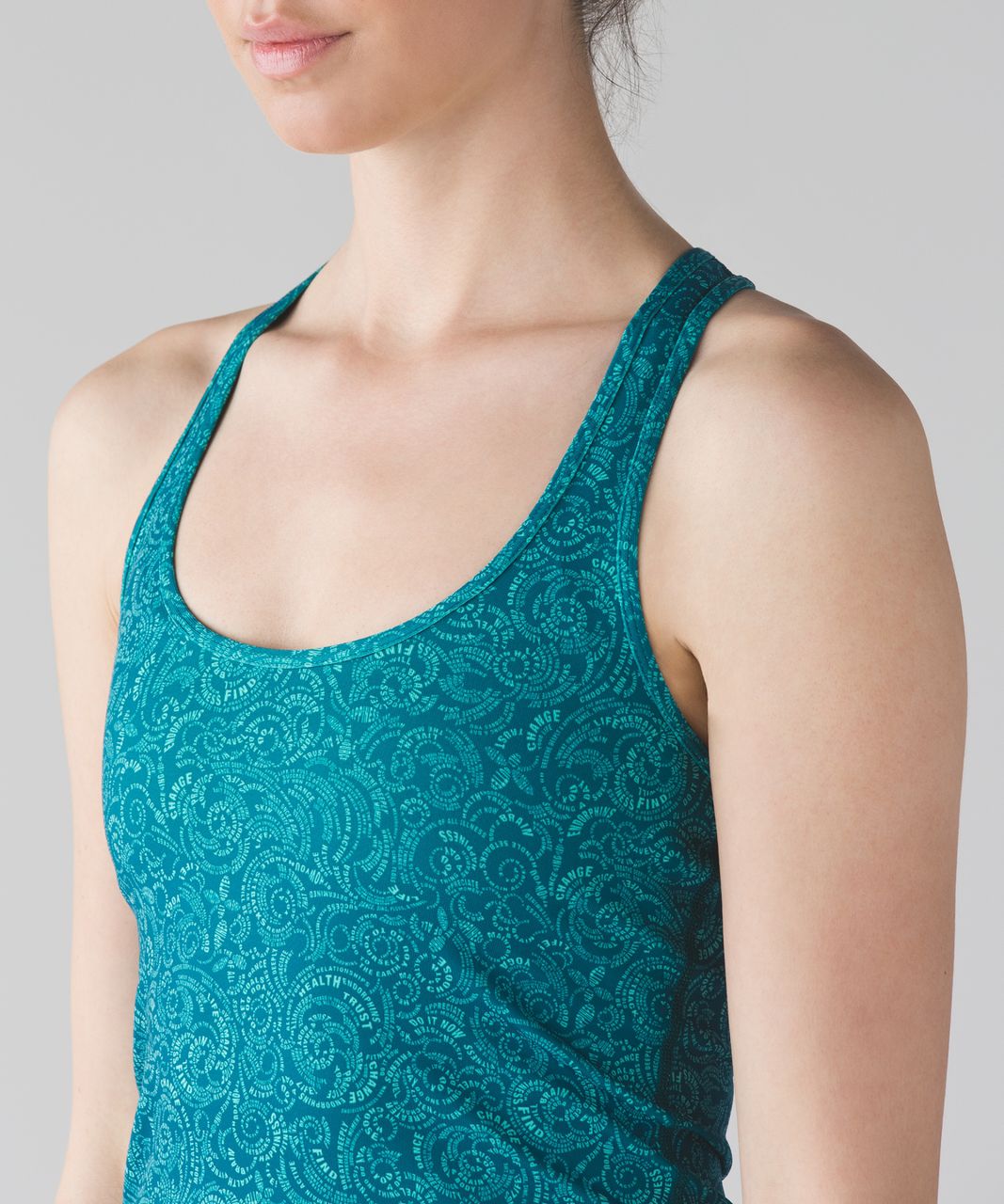 Lululemon Cool Racerback - Foli Manifesto Bali Breeze Tofino Teal