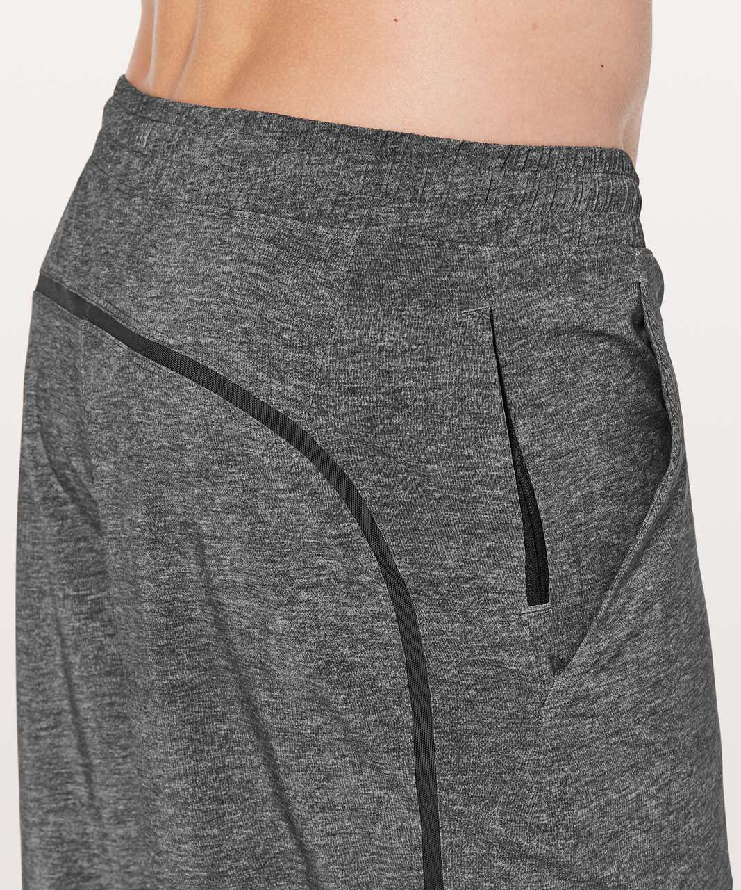 Lululemon Pace Breaker Short Linerless 9 - Heathered Texture Printed Greyt  Deep Coal (First Release) - lulu fanatics