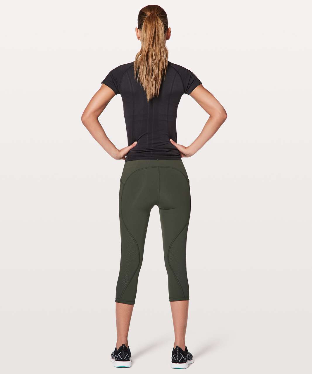 Lululemon Breezy Dot Crop *19" - Evergreen