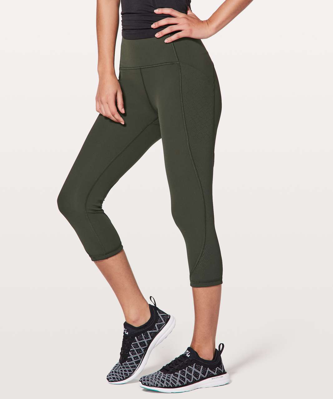 Lululemon Breezy Dot Crop *19" - Evergreen