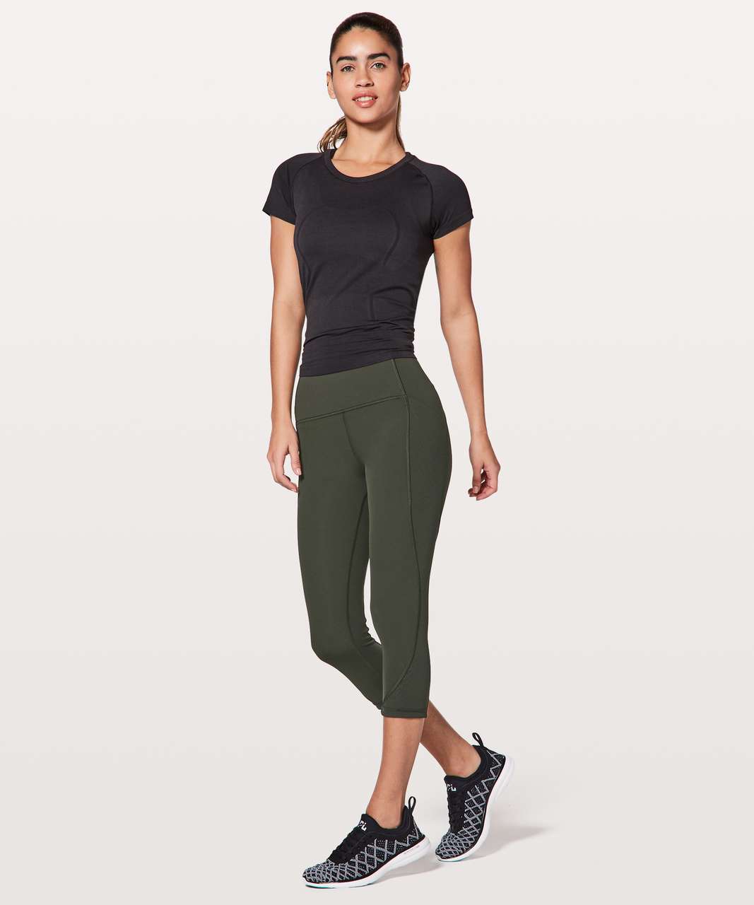 Lululemon Breezy Dot Crop *19" - Evergreen