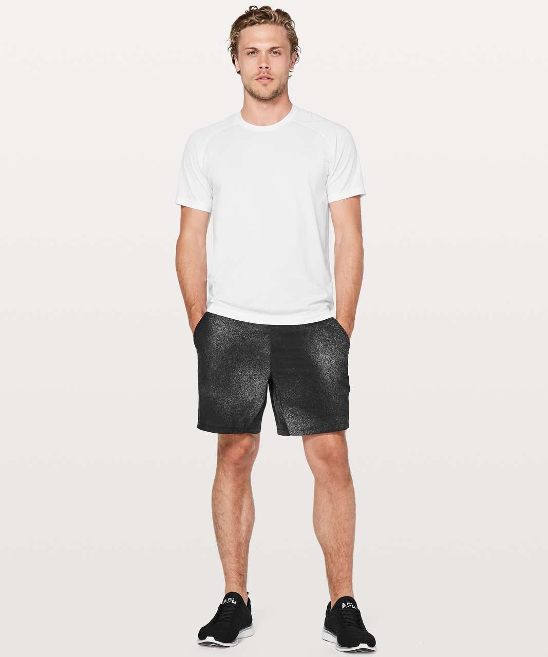 lululemon Pace Breaker Short 7 - Heathered Texture Grey Deep Coal, undefined