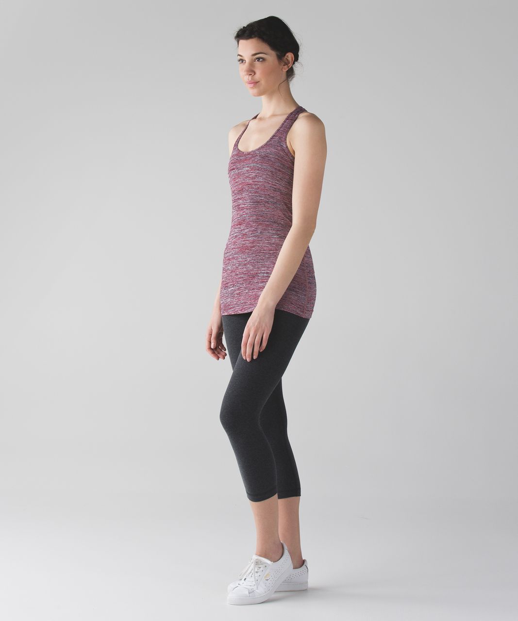 Lululemon Cool Racerback - Space Dye Camo Rosewood Fireside Red