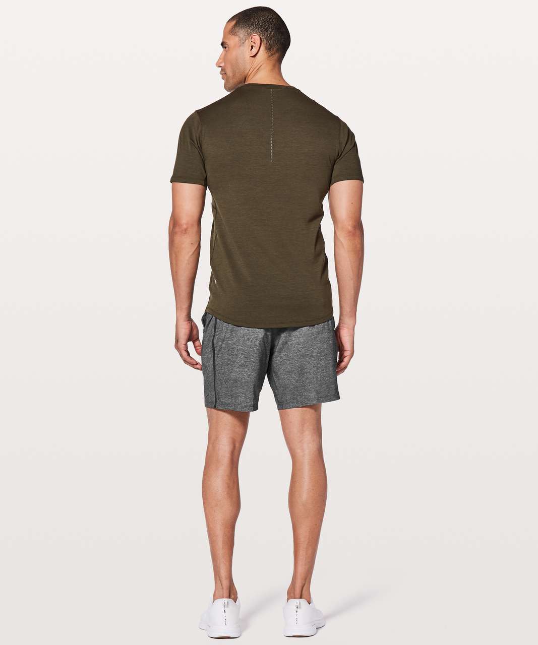 Lululemon Pace Breaker Short *Linerless 7" Updated - Heathered Texture Printed Greyt Deep Coal