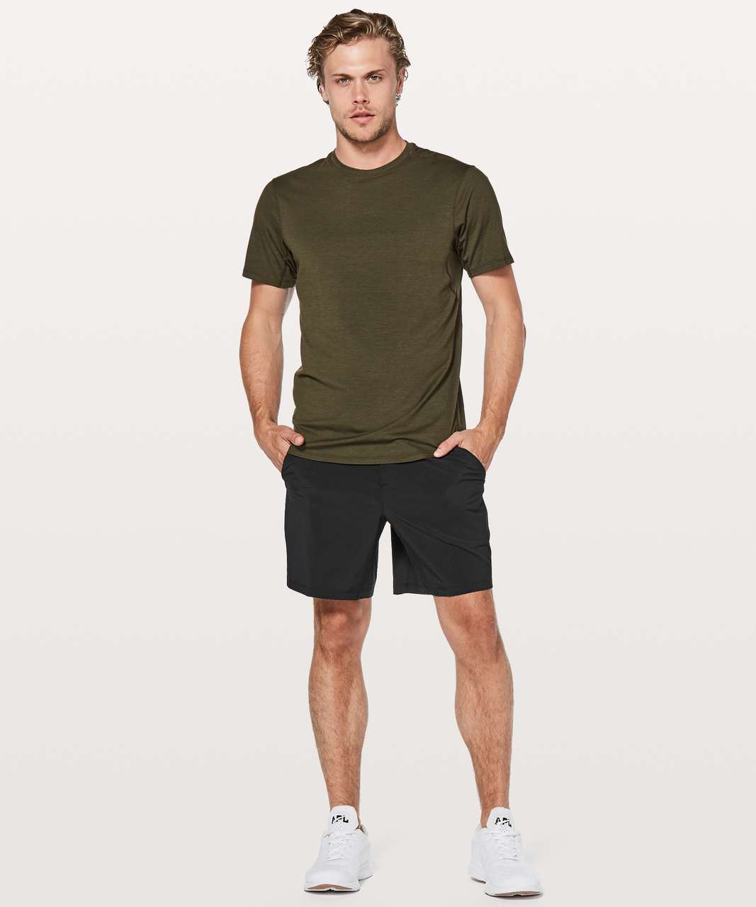 Lululemon Athletica Mens Pace Breaker Short Linerless (Black, S) at   Men's Clothing store