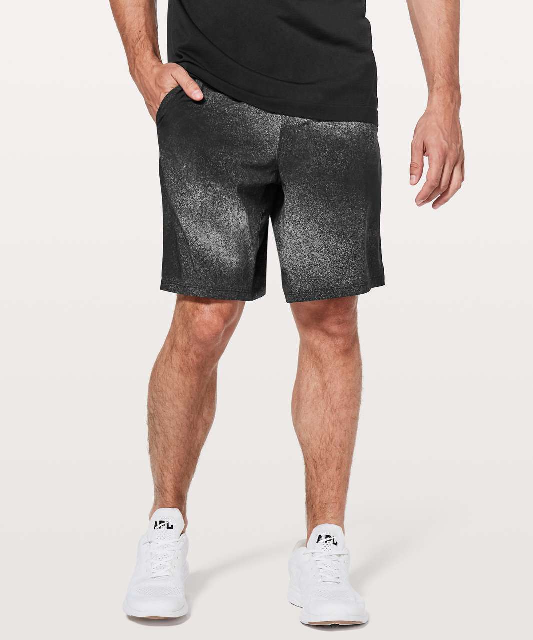 Lululemon Pace Breaker Short *Linerless 9" - Ocean Spray Ice Grey Black