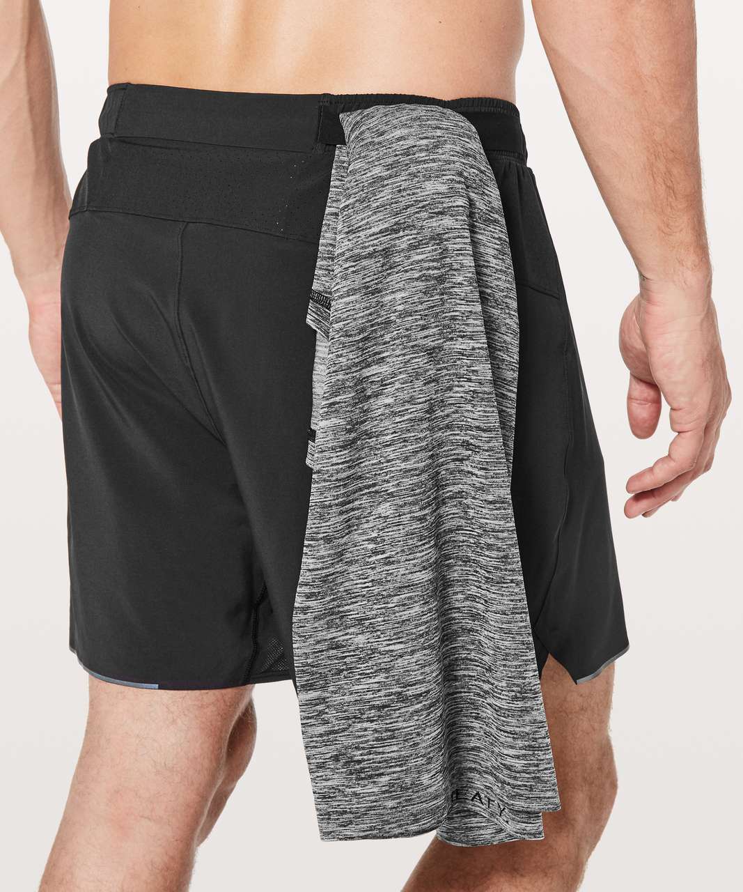 Lululemon Surge Short *6 Updated - Ocean Spray Ice Grey Black - lulu  fanatics