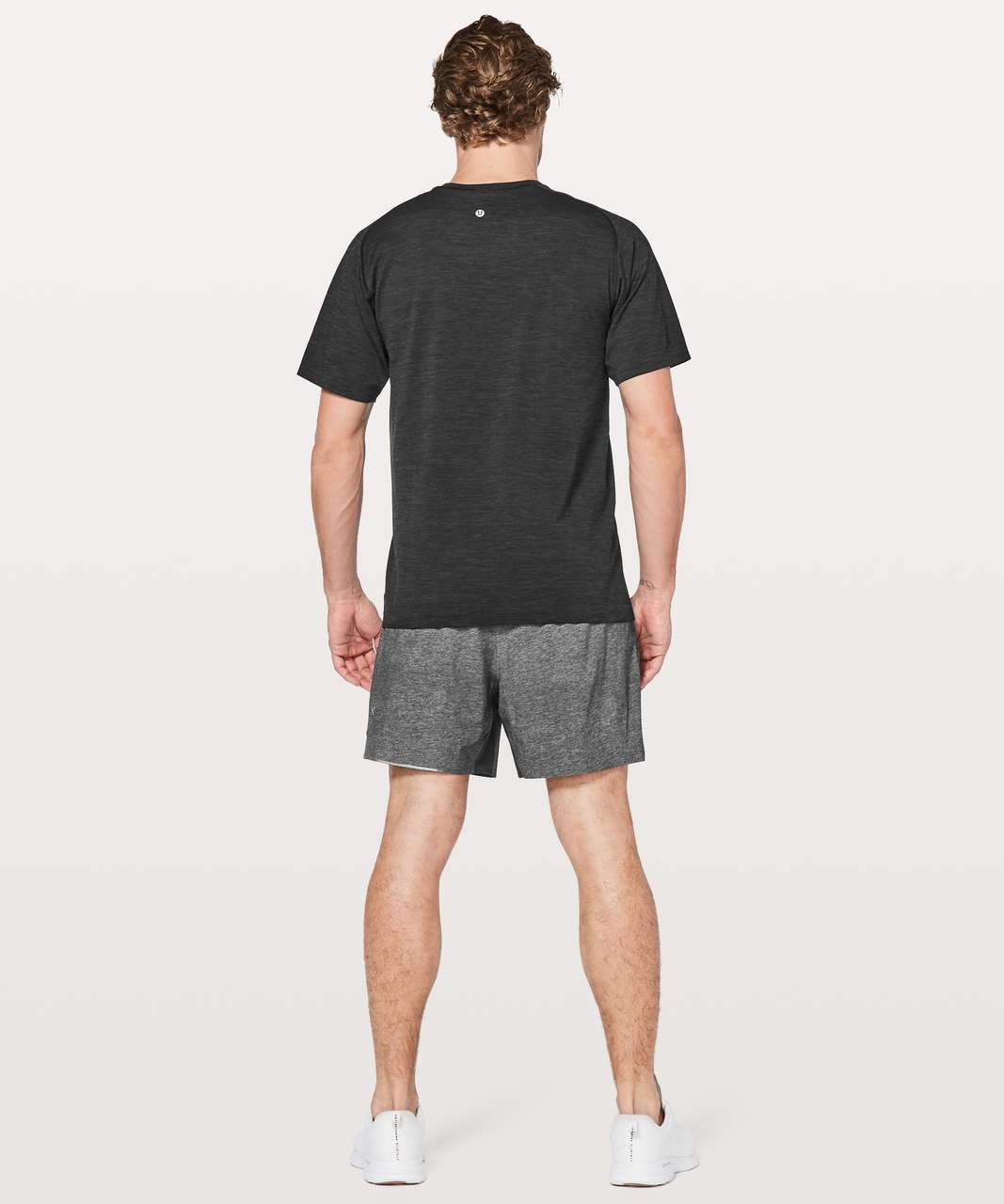 Lululemon Surge Short *6" Updated - Heathered Texture Printed Greyt Deep Coal