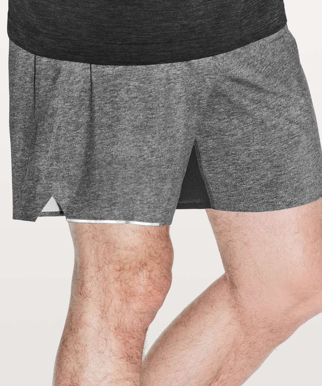 Lululemon Surge Short *6" Updated - Heathered Texture Printed Greyt Deep Coal