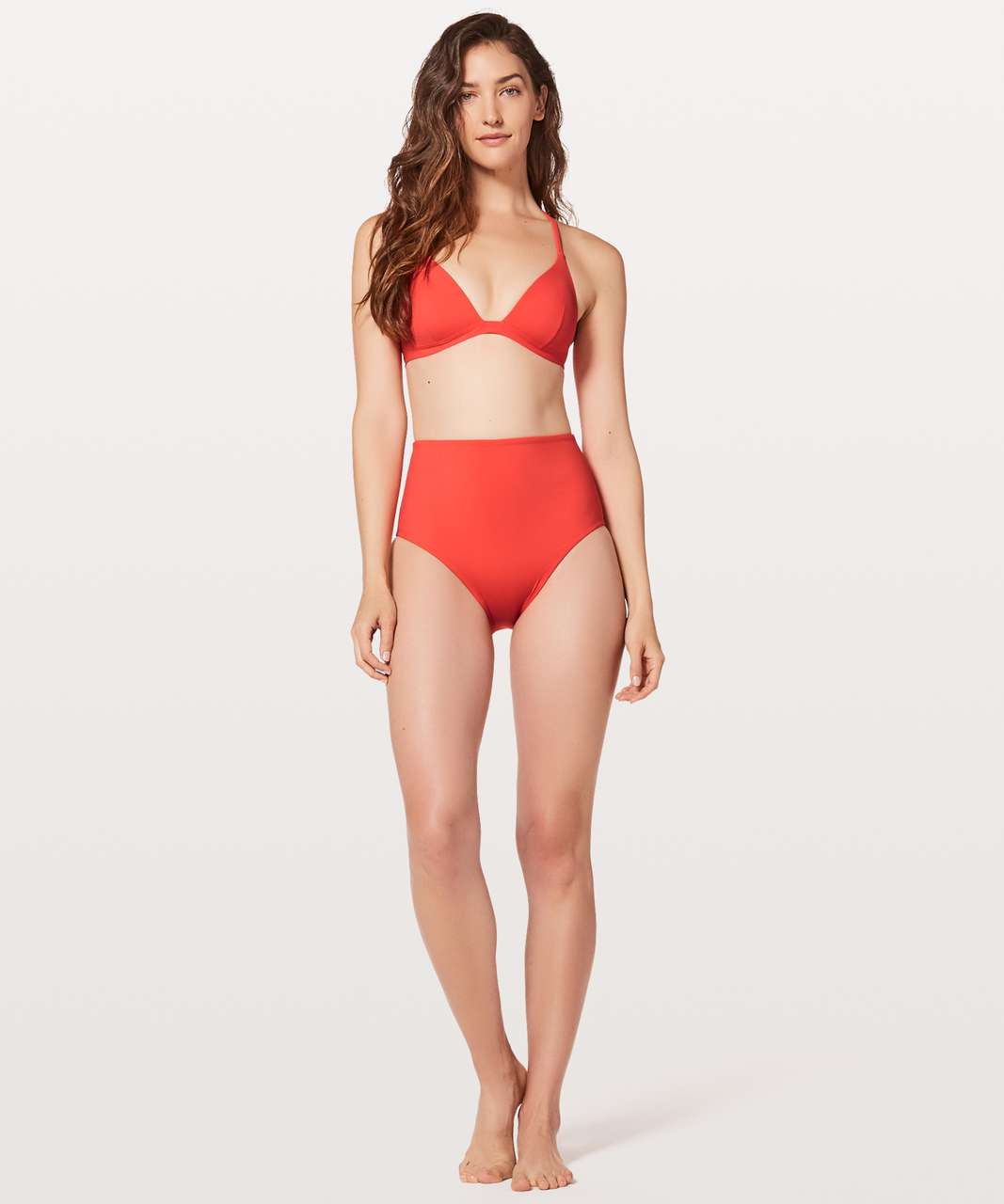 Lululemon Deep Sea High Waist Bottom - Red Orange