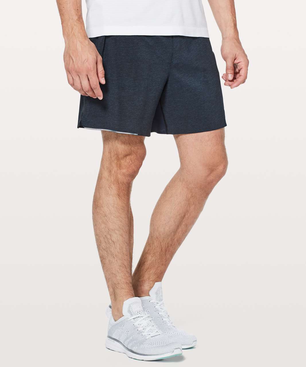 Lululemon Surge Lined Shorts 6 In Heather Allover Iron Blue True Navy |  ModeSens