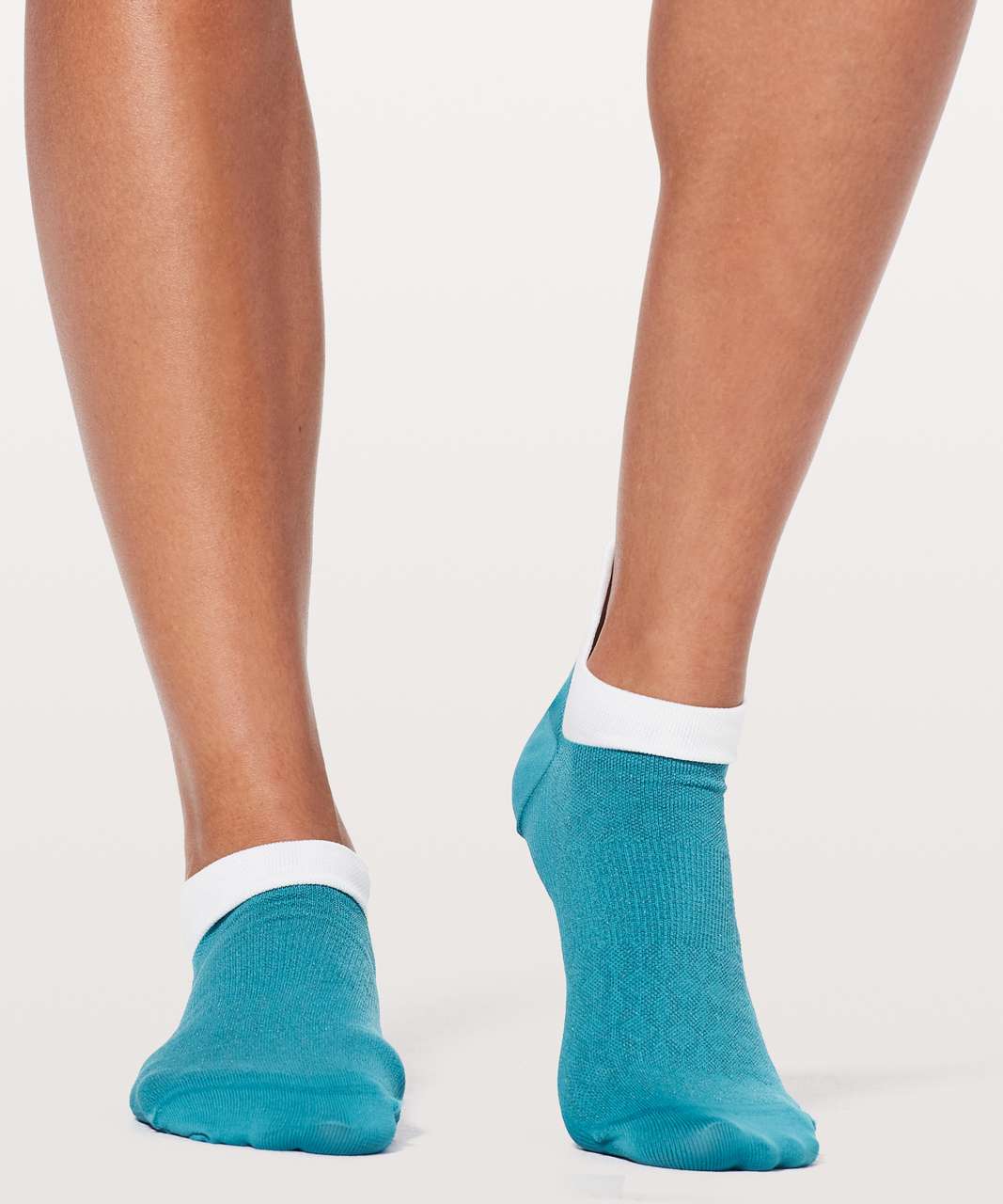 Lululemon Light Speed Sock *Silver - Teal Blue