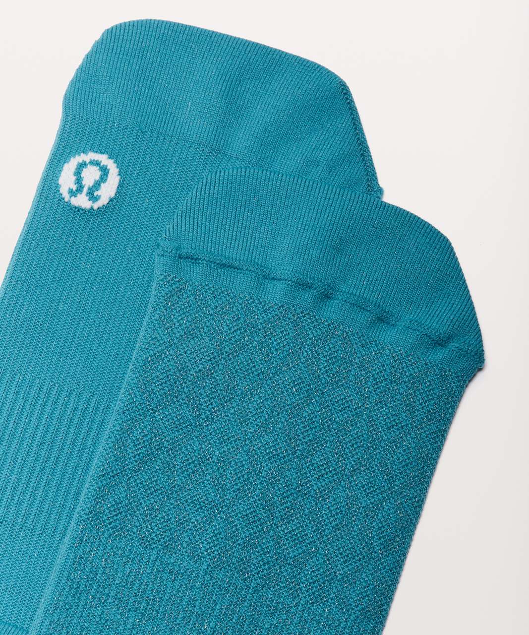 Lululemon Light Speed Sock *Silver - Teal Blue