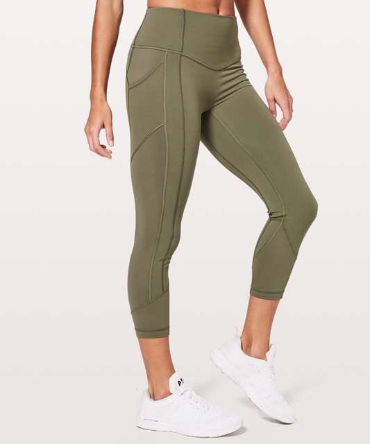 Lululemon All the Right Places High-Rise Crop 23 - Dark Olive