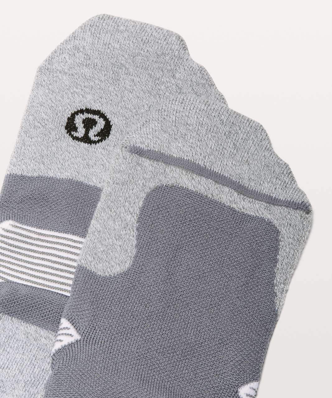 Lululemon Speed Sock *Silver - Arctic Grey / White