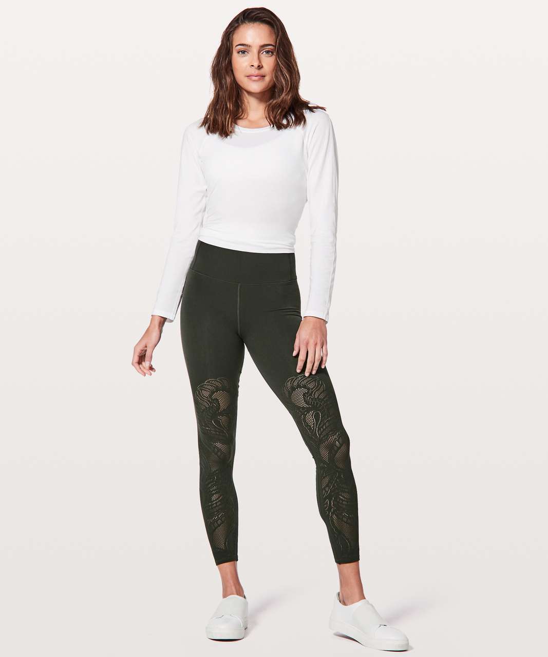 Lululemon Reveal Tight *Lattice Paisley 28" - Evergreen