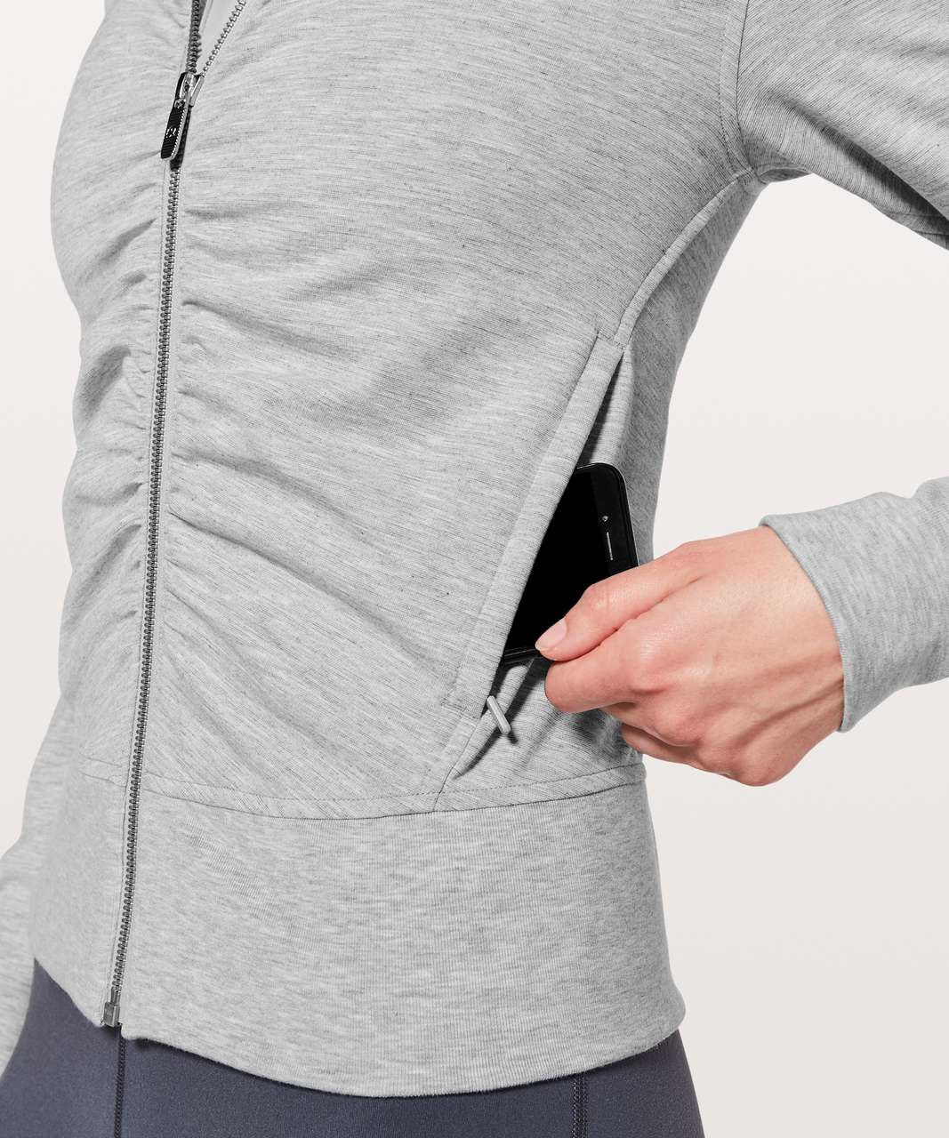 Lululemon Gather Up Jacket - Heathered Power Grey / Sea Salt