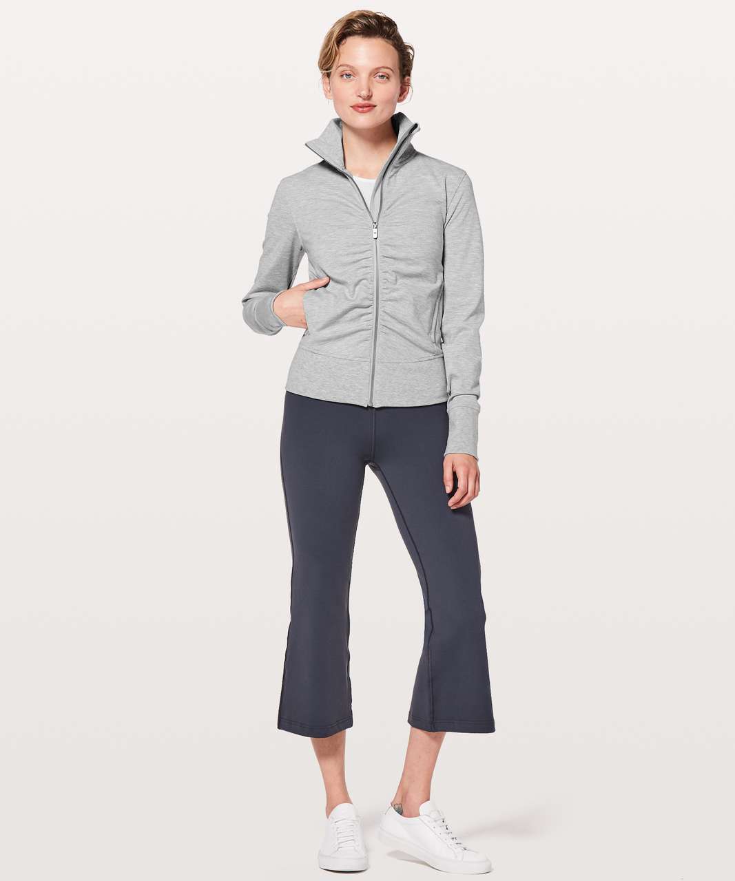 Lululemon Gather Up Jacket - Heathered Power Grey / Sea Salt