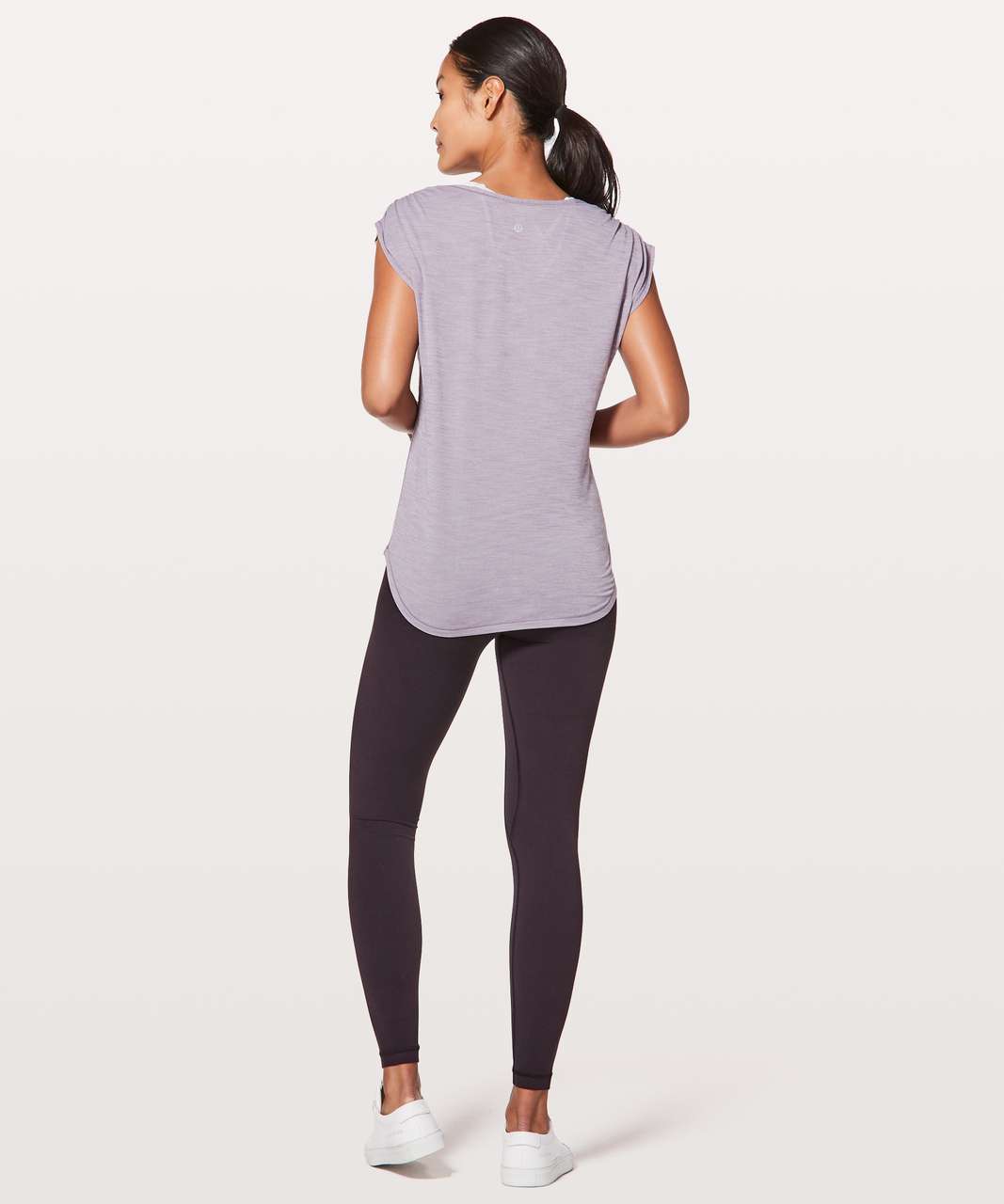 Lululemon Sweat Times Short Sleeve - Heathered Dusty Dawn