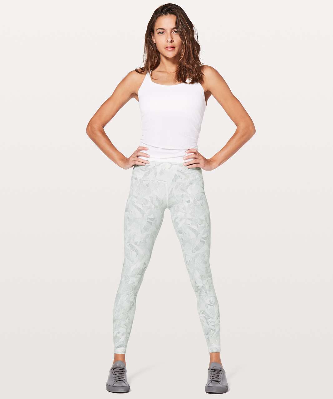 lululemon athletica, Pants & Jumpsuits, Lululemon Train Times 78 Pant 25  Jasmine White Multi Leggings Size