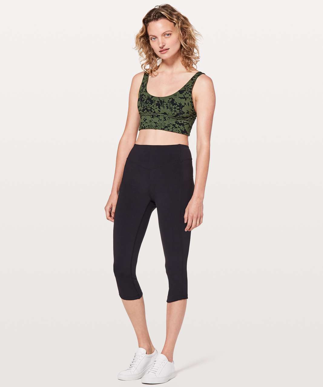 Lululemon Rejuvenate Bra - Barracks Green / Efflorescent Barracks Green Black