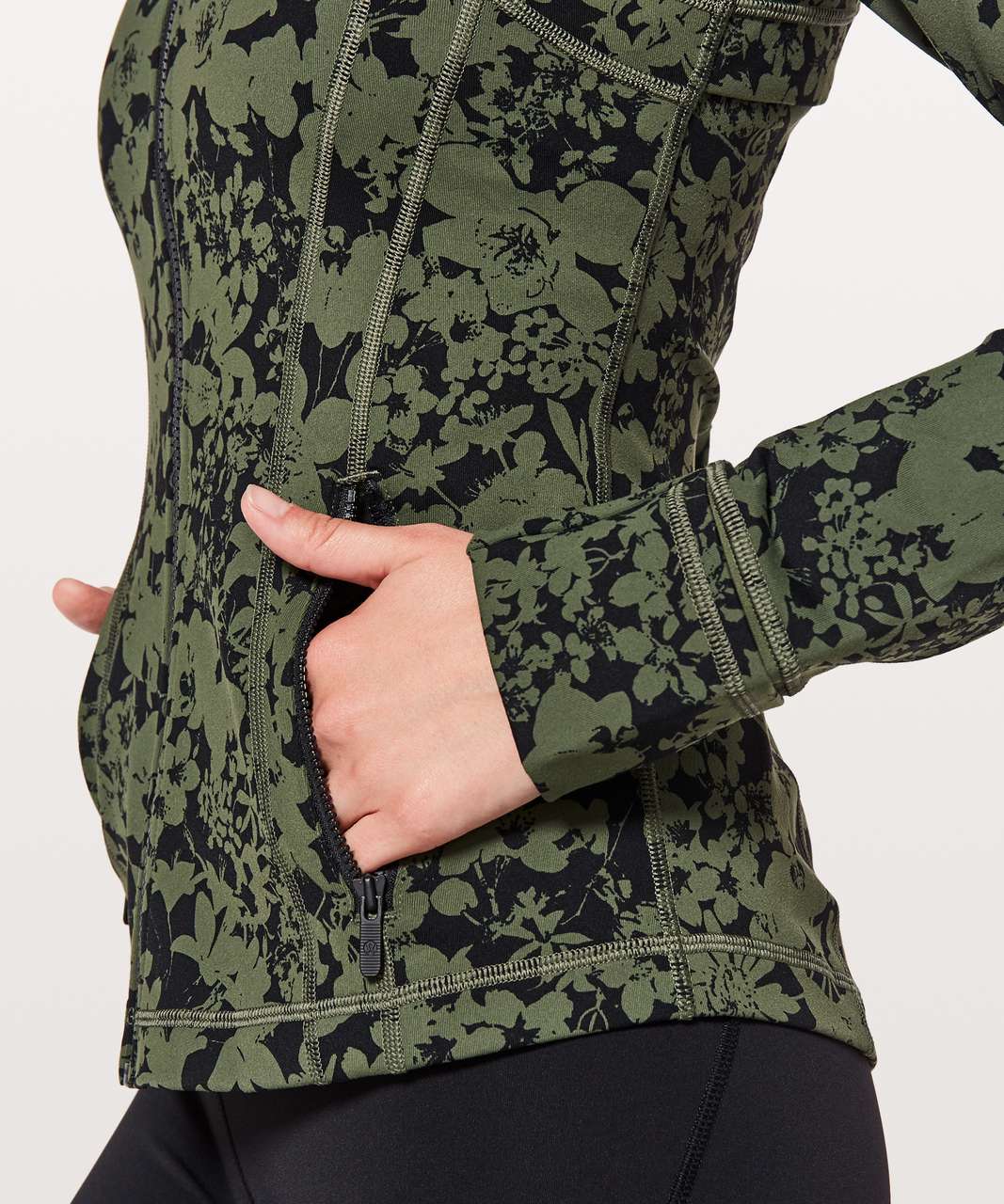 Lululemon Define Jacket - Efflorescent Barracks Green Black