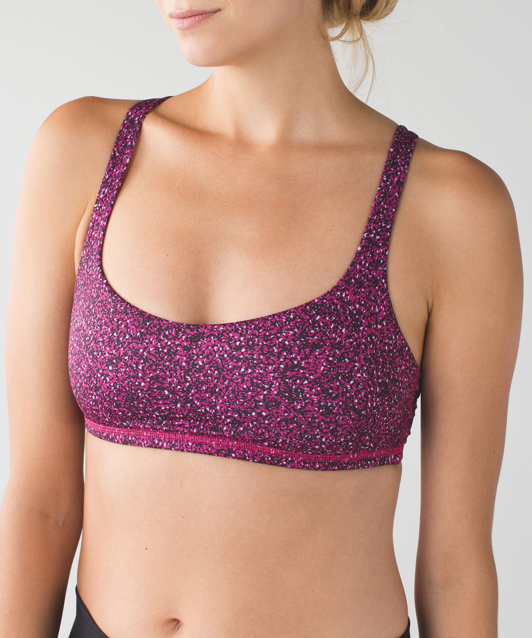 Lululemon Free To Be Bra - Flashback Static Caspian Blue Jewelled Magenta / Jewelled Magenta