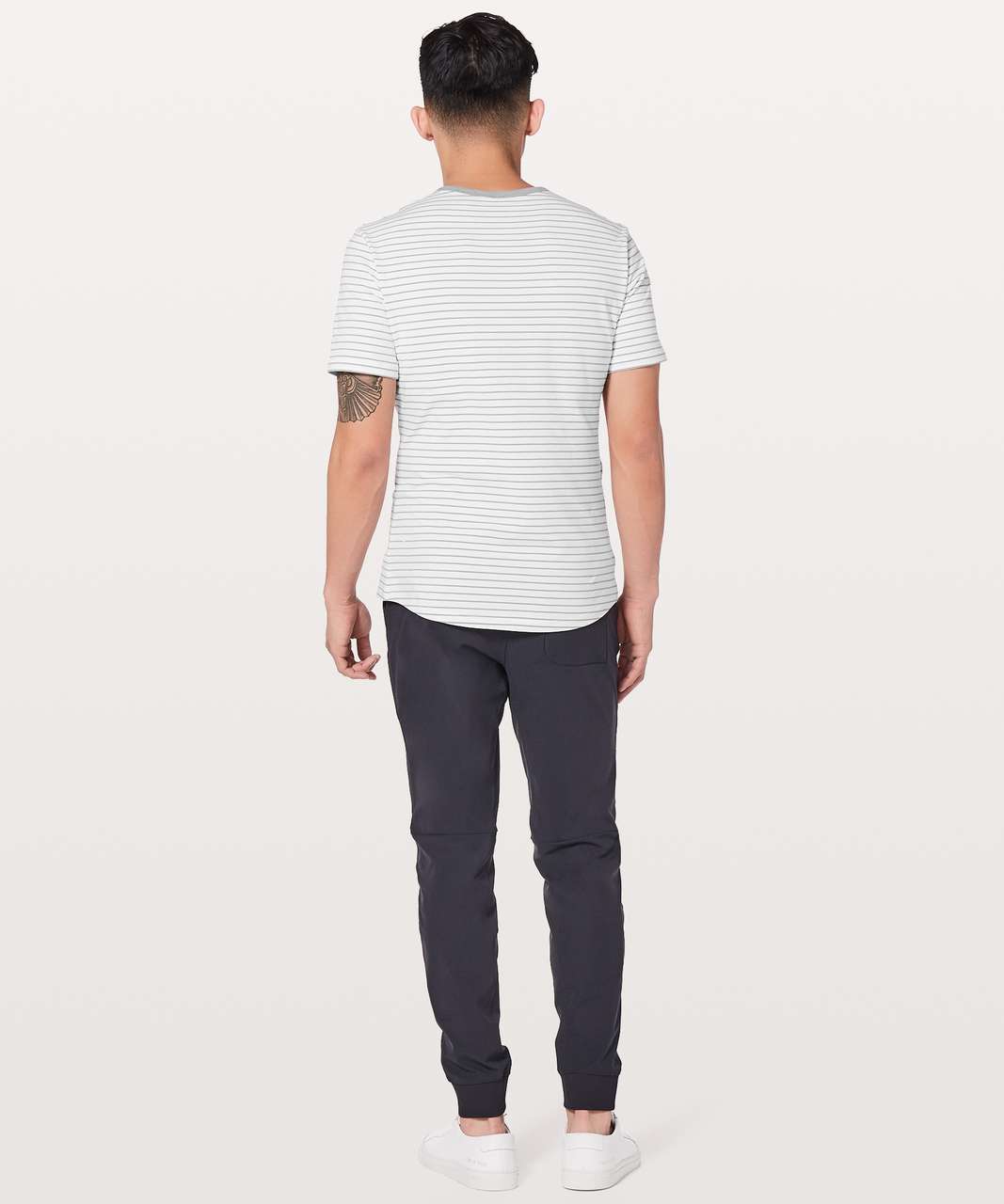 Lululemon 5 Year Basic Tee *Updated Fit - Raven Stripe White Light