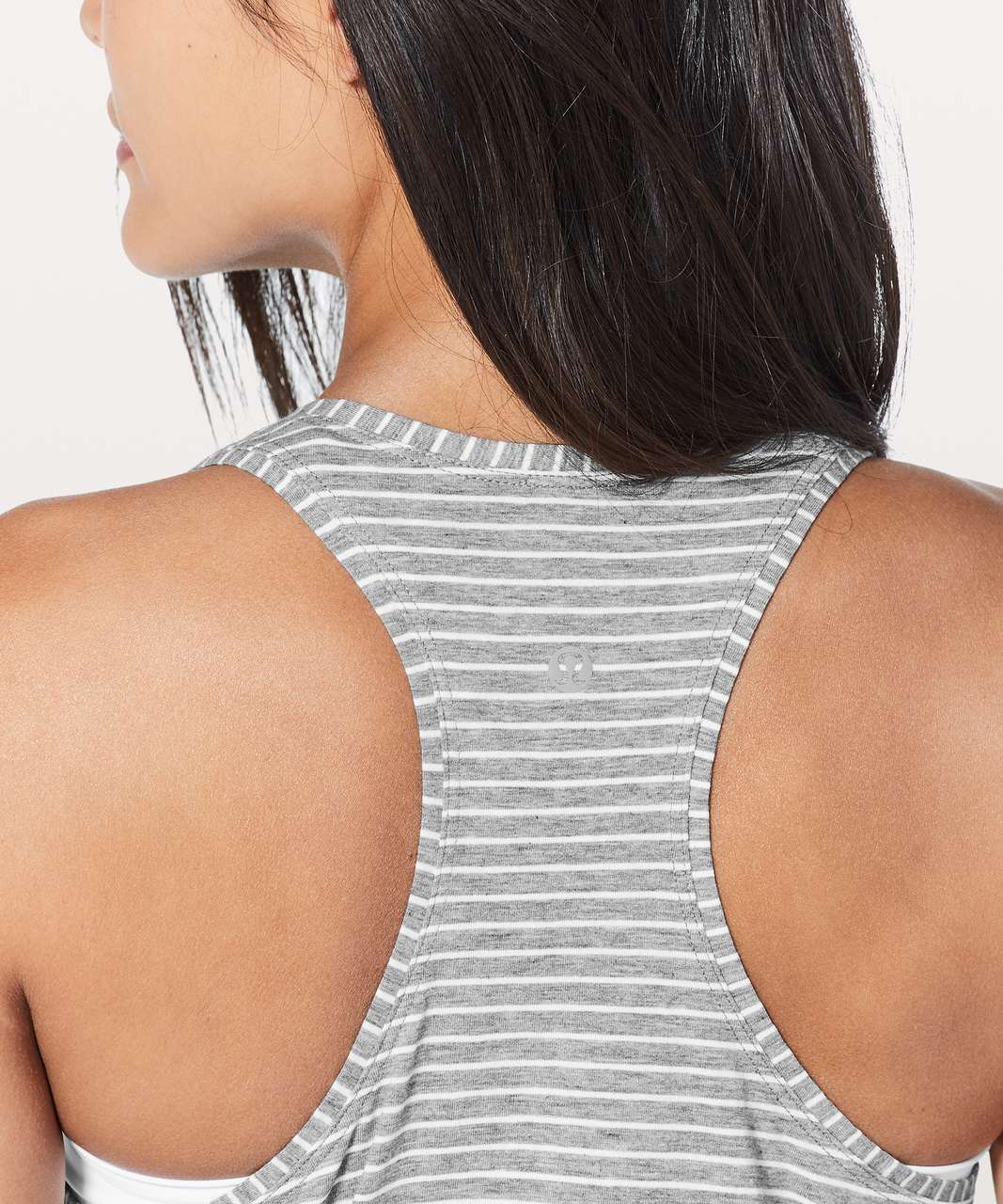 Lululemon Love Tank II - Modern Stripe Heathered Medium Grey White