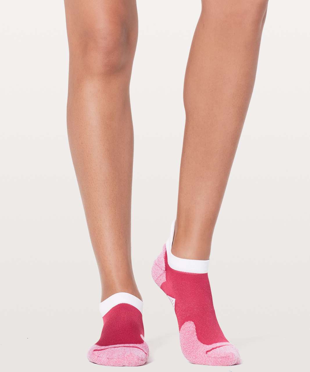 Lululemon Speed Sock *Silver - Fuchsia Pink / White