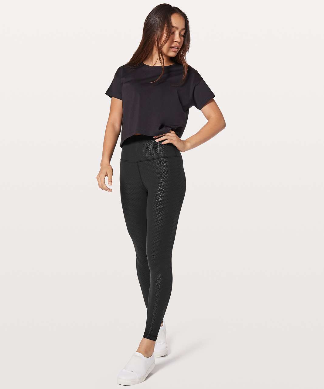 Lululemon Align Pant II *25 - Monochromic Black Emboss - lulu