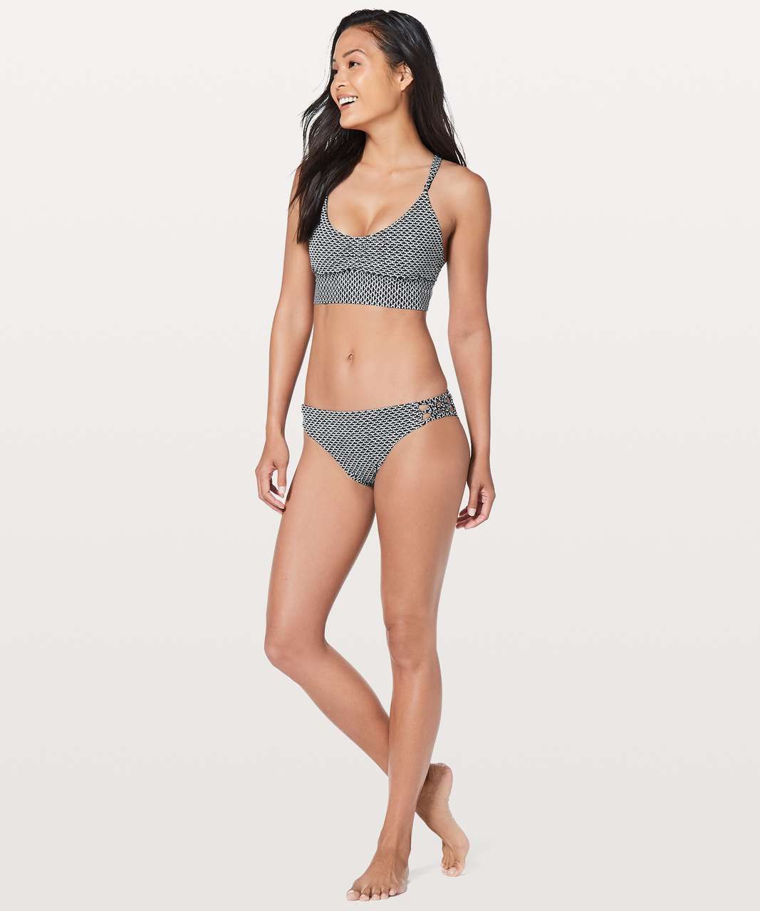 Lululemon Ribbed High-Waist Extra-Skimpy Swim Bottom - Black - lulu fanatics