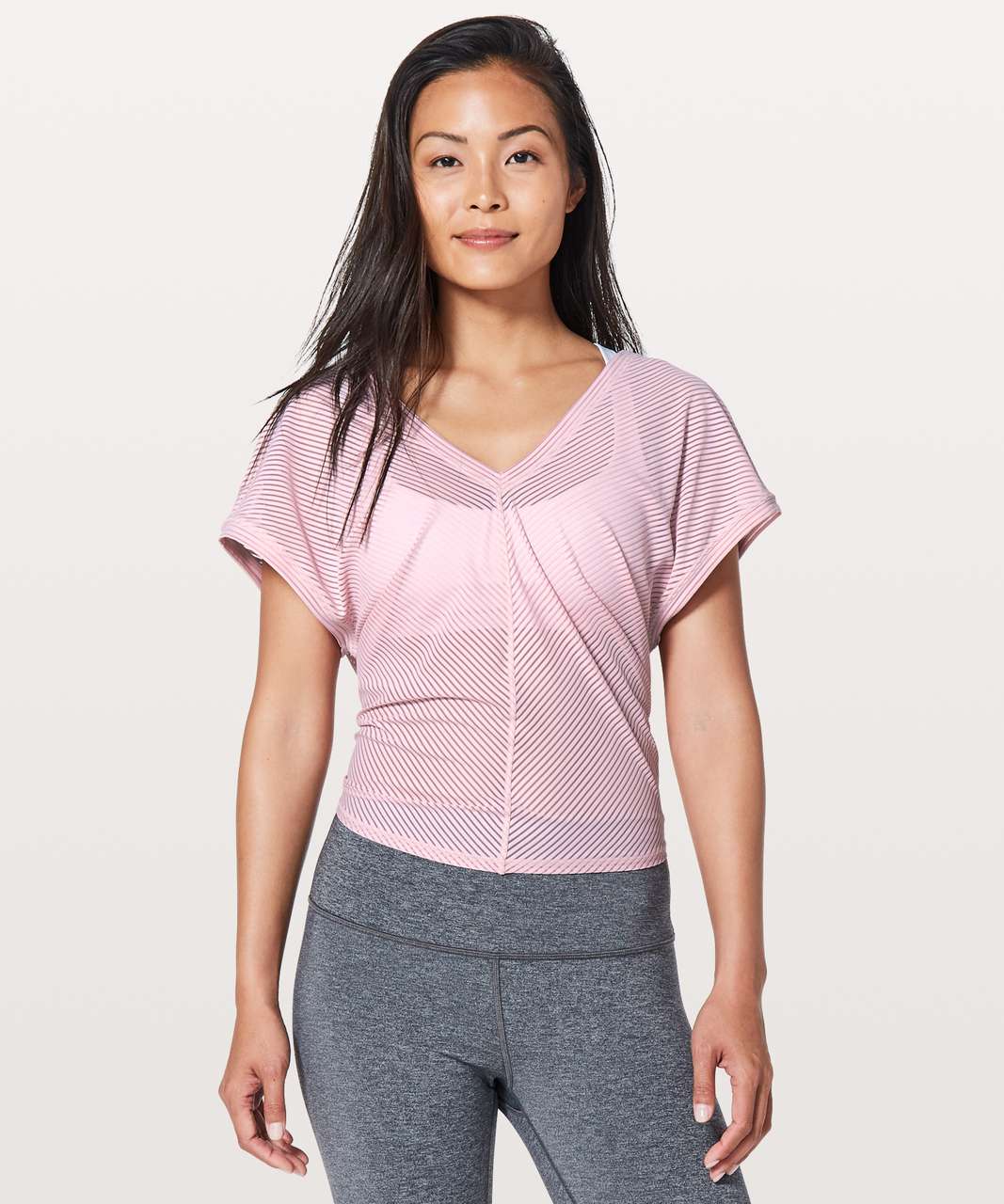 Lululemon Ahead By Miles Short Sleeve - Petals