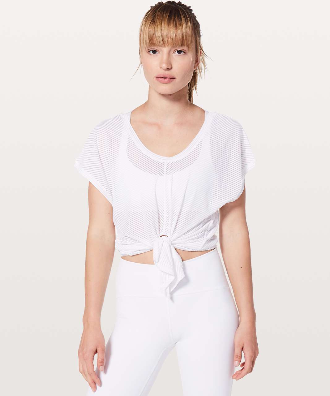 Lululemon Ahead By Miles Short Sleeve - White