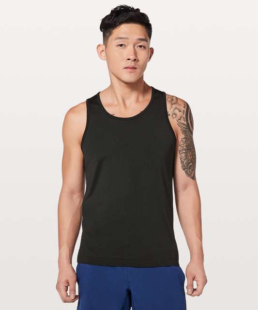 Lululemon Metal Vent Tech Tank - White / Black - lulu fanatics