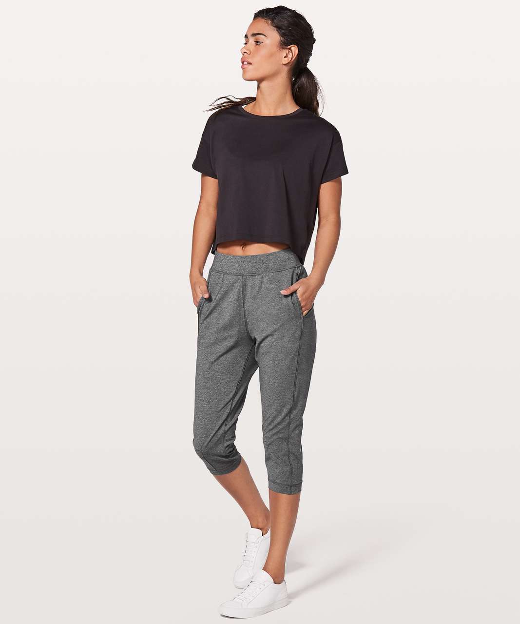 Lululemon Rejuvenate Crop *18" - Heathered Black