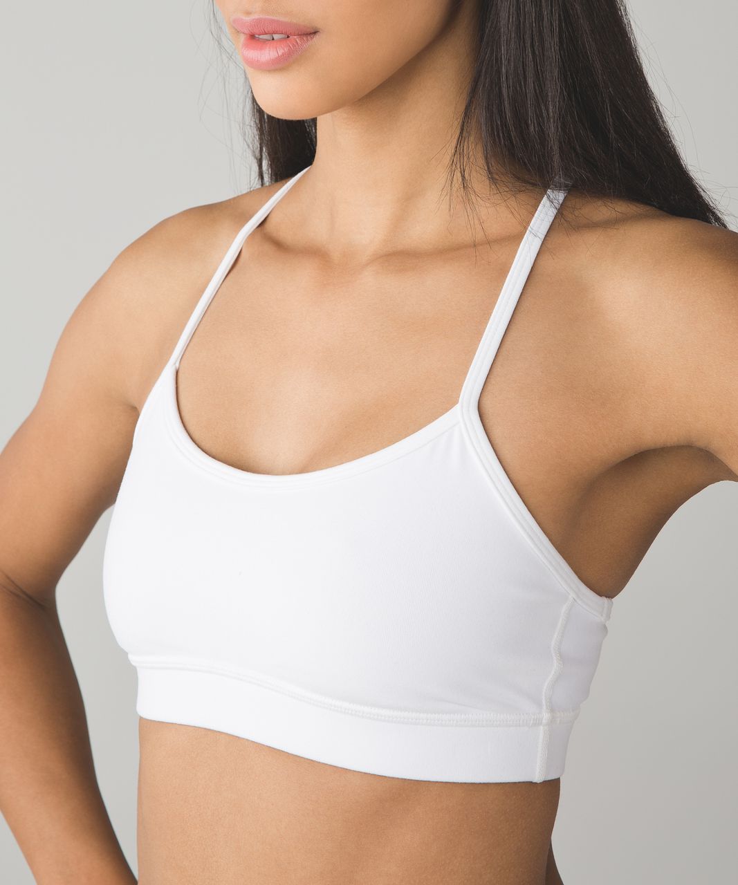 Lululemon Flow Y Bra *Nulu - White - lulu fanatics