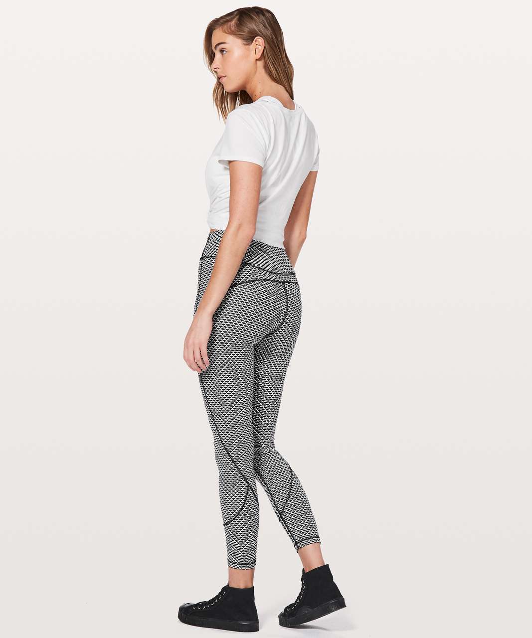 lululemon - In movement tights - black white speckled pattern on Designer  Wardrobe