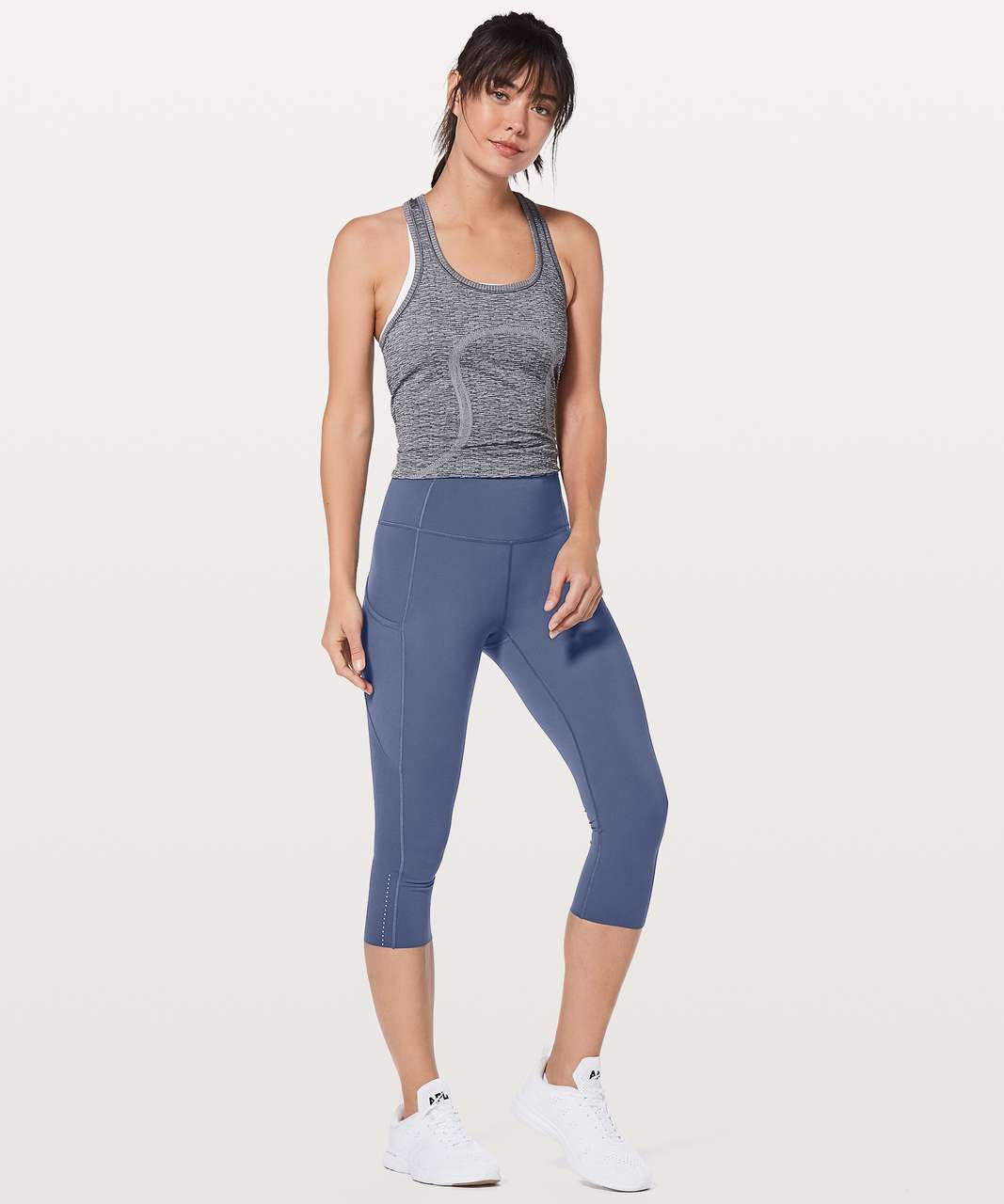 Lululemon Fast & Free Crop II *Nulux 19" - Moody Blues