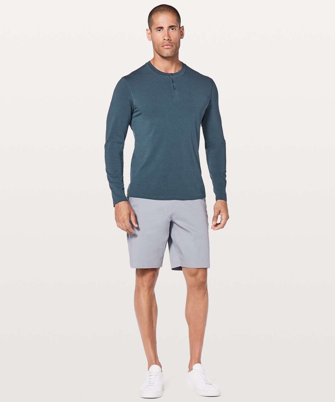 Lululemon 5 Year Basic Long Sleeve Henley - Mach Blue