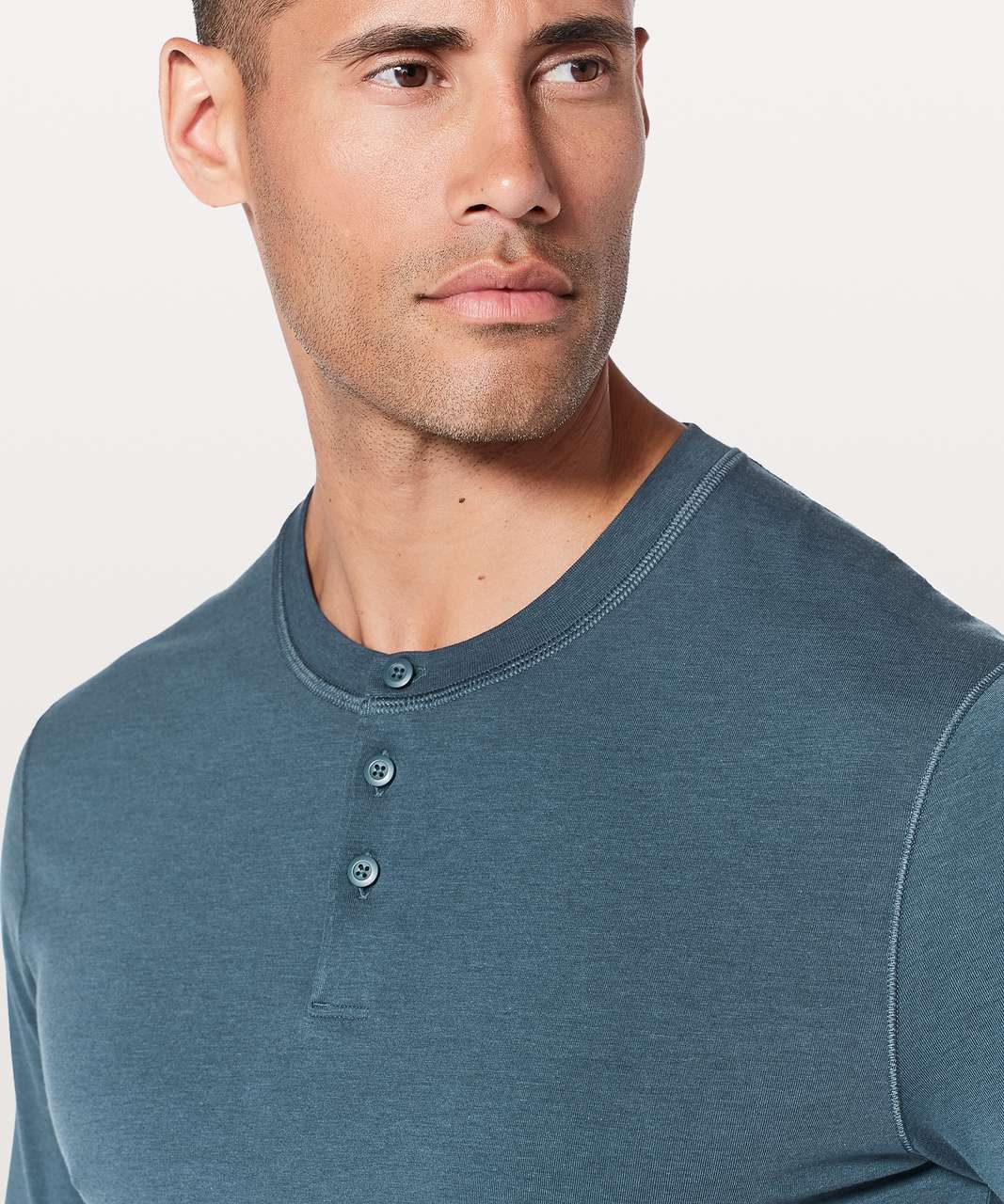 Lululemon 5 Year Basic Long Sleeve Henley - Mach Blue