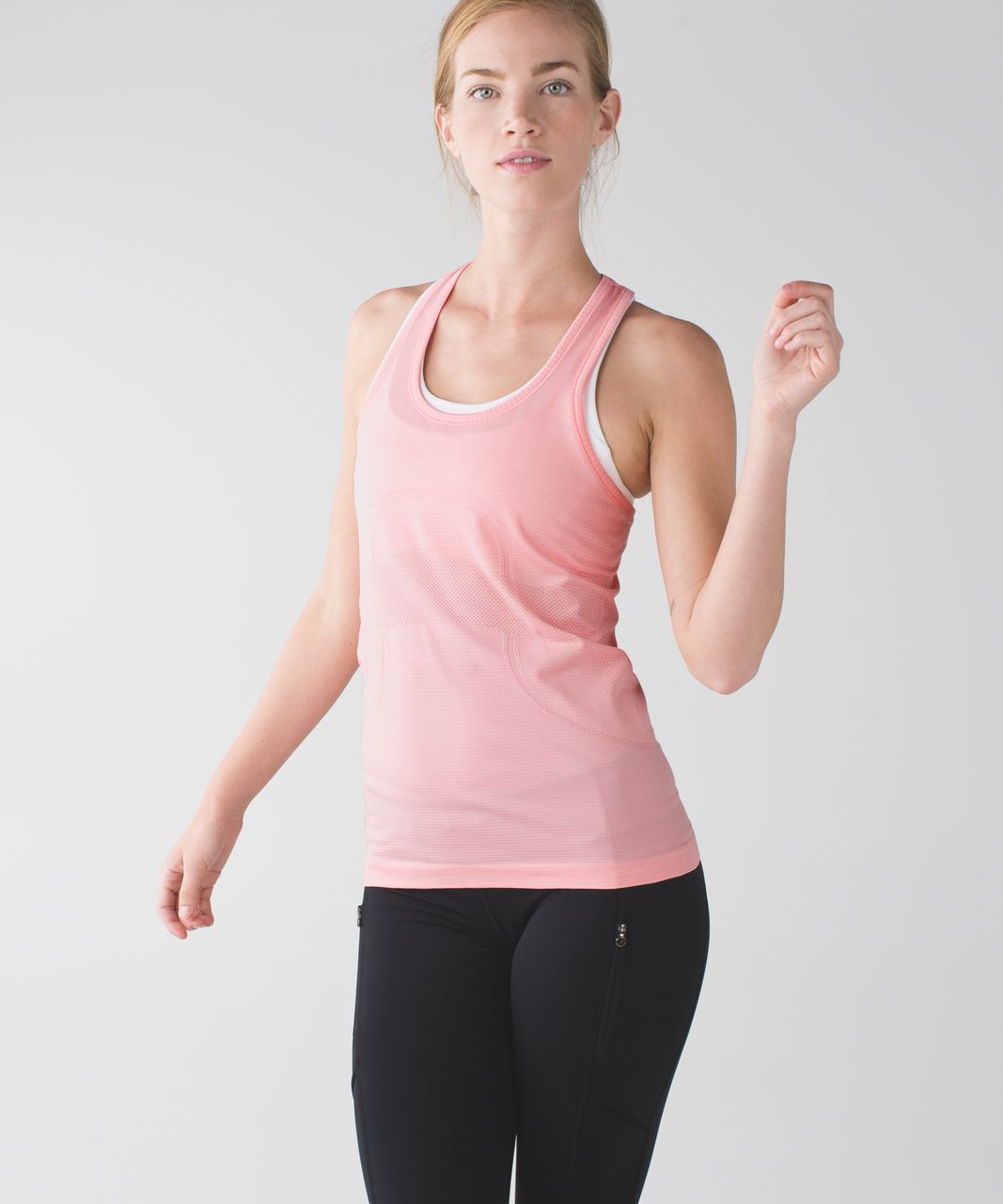 Lululemon Swiftly Tech Racerback - Heathered Bleached Coral