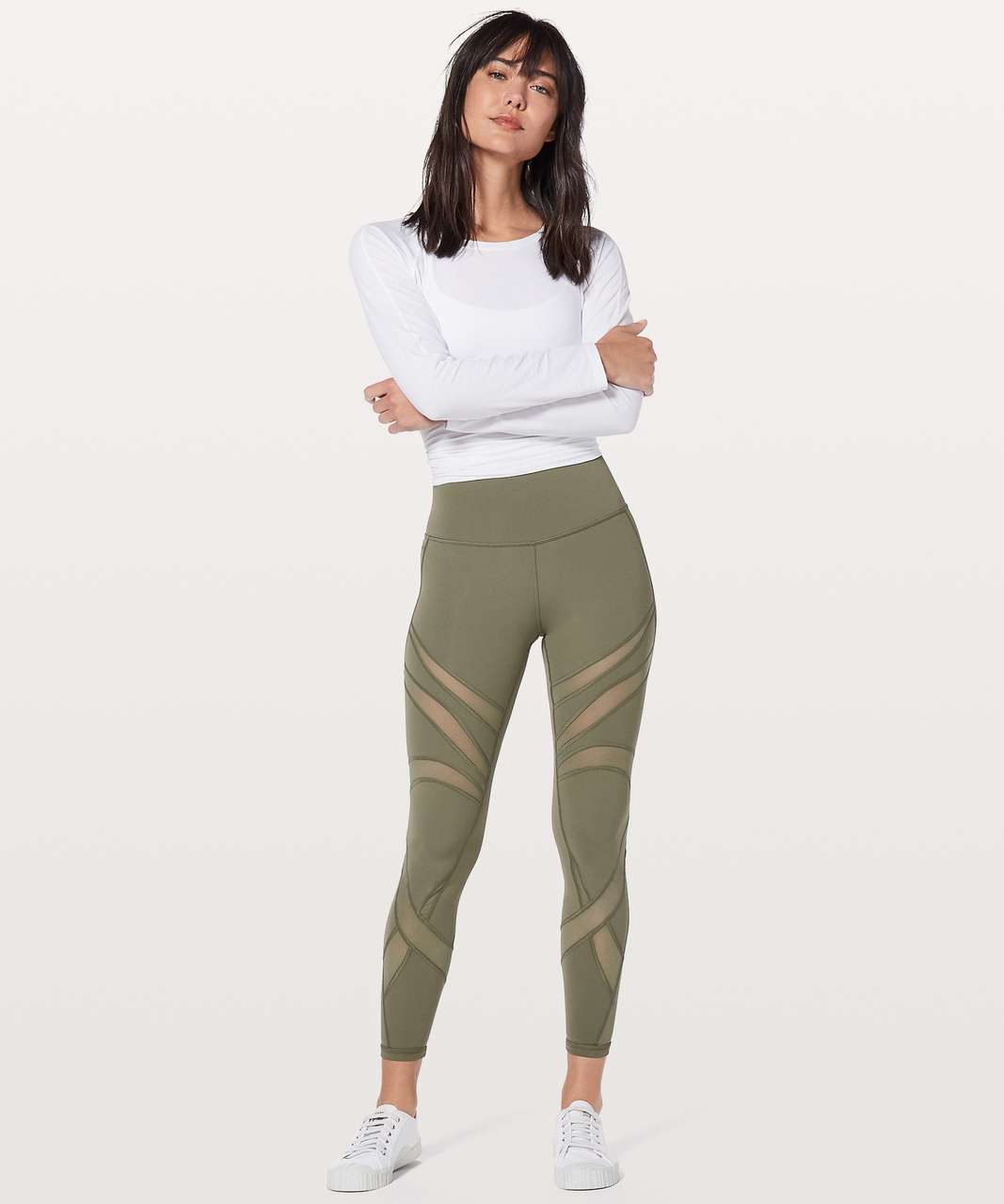 Lululemon Wunder Under Hi-Rise Tight *Mesh 28" - Sage