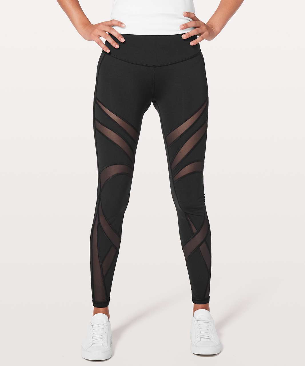 Lululemon Wunder Under Hi-Rise Tight *Mesh 28 - Black - lulu fanatics